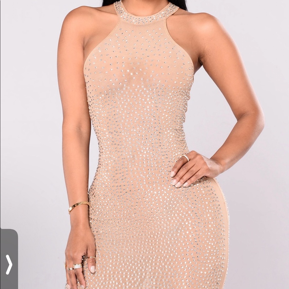 Glo Up Rhinestone Dress
